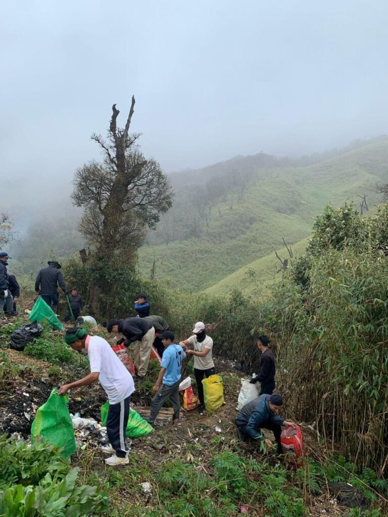 Volunteers Unite for Dzükou Valley Cleanliness Drive on Earth Day