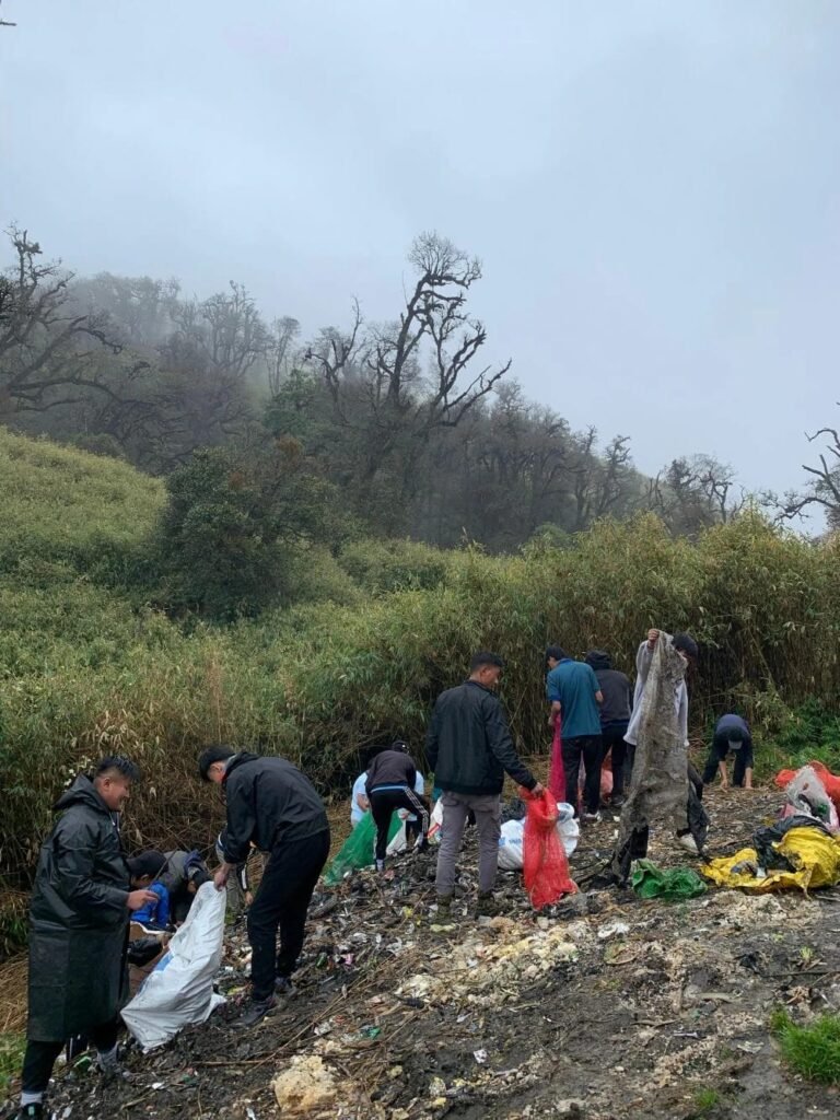 Volunteers Unite for Dzükou Valley Cleanliness Drive on Earth Day