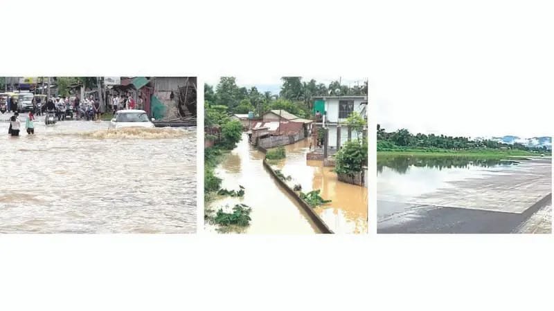Three Dead from Electrocution, Flights Halted Amidst Widespread Flooding in Dimapur
