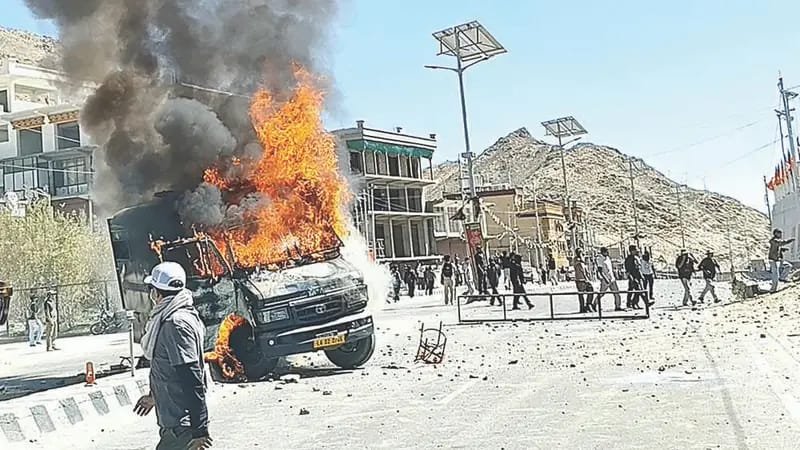 Ladakh Protests for Statehood and Sixth Schedule Safeguards Turn Deadly in Leh, Exposing Government’s Failure to Engage Beyond Force and Blame